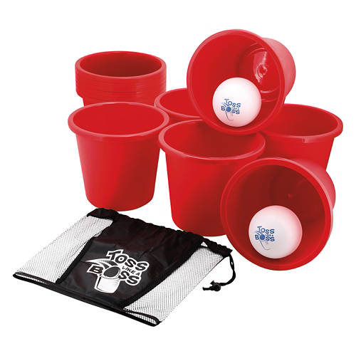 Banzai Toss Like a Boss Giant Ping Pong Game Set, Red
